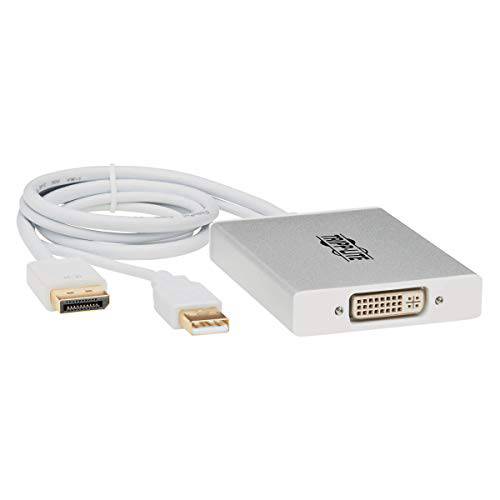 Tripp Lite 6in DisplayPort,DP to DVI Active 화상 어댑터 컨버터 Dual-Link 2560 x 1600 6 (P134-06N-DVI-DL), Silver