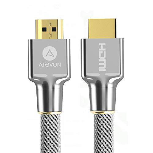 HDMI 케이블 6 ft 4K 고속 18Gbps HDMI 2.0 케이블  4K HDR, 3D, 2160P, 1080P, Ethernet28AWG Braided HDMI 코드  오디오 Return(ARC) 호환가능한 UHD TV, Sliver