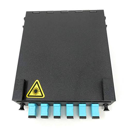 Ultra Spec Cables  벽면 마운트 파이버 인클로저 접합 모듈 and Loaded 6 포트 SC-UPC OM3 Multimode Simplex LGX 패널