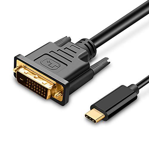 UPGROW USB C to DVI 케이블 4K@30Hz 썬더볼트 to DVI 케이블 4FT USB Type-C to DVI Female 지원 2017-2020 Mac북 프로, 서피스 북 2, Dell XPS 13, 갤럭시 S10, UPGROWCMDM4