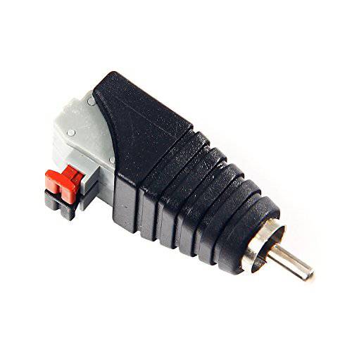 스피커 Wire 케이블 to 오디오 Male RCA 커넥터 변환기 Jack Plug LED CCTV