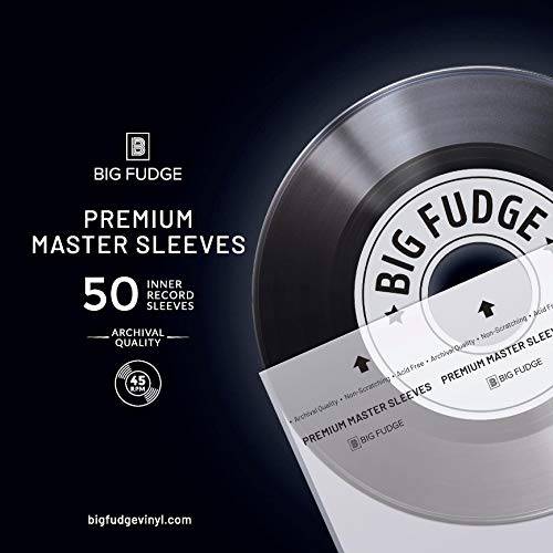 Big Fudge 프리미엄 Master Vinyl LP레코드 소매 - 50x LP레코드 이너 소매 for 7 Vinyl LP레코드 Storage. 클리어 3-Layer LP 소매 with Anti-Static Rice Paper. 애씨드 Free, 보관 앨범 소매