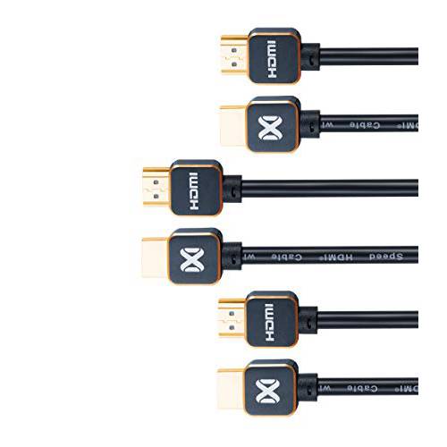 JAVEX [3 Pack] 퓨어 Copper HDMI 케이블, 컴팩트 메탈 Connector, 4K@60Hz 18Gpbs, 1.8M(6FT) X3