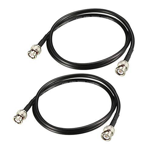 uxcell RG58 동축, Coaxial,COAX 케이블 with BNC Male to BNC Male 커넥터 50 Ohm 3 ft 2pcs