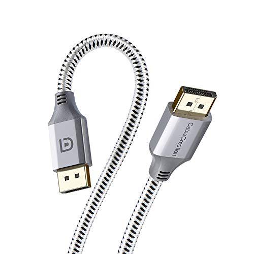 CableCreation 8K DisplayPort,DP,DP,DP Cable1.4, DisplayPort,DP,DP to DisplayPort,DP Cable6.6ft (DP to DP Cable) 금도금 with 8K@60Hz, 4K@144Hz, 2K@165Hz 비디오 해결 &  HDR 지원, 2M/ Space Gray