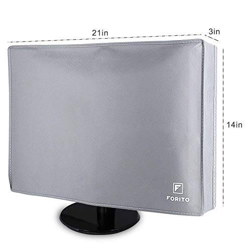 19 20 21.5 22 범용 컴퓨터 모니터 Dust 커버 for 19 Inch to 22 Inch LCD/ LED HD 스크린 Panel (Size: 21W x 14H x 3D), Nonwoven 천 Dust-Proof,  WaterResistant -Gray