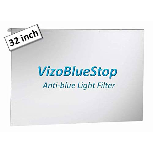 VizoBlueStop 32 inch Anti- 블루라이트 필터 for 컴퓨터 모니터. 블루라이트 모니터 화면보호필름, 액정보호필름 Panel (28.5 x 17.1 inch). 차단 블루라이트 380 to 495 nm. Fits LCD, TV and PC, 맥 모니터