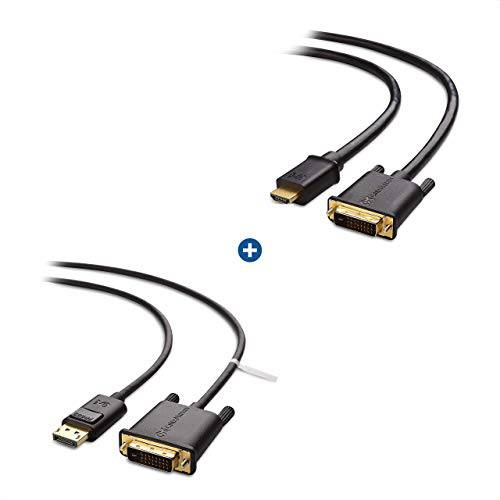 케이블 Matters CL3-Rated Bi-Directional HDMI to DVI 케이블 (DVI to HDMI) 6 Feet& DisplayPort,DP, DP to DVI 케이블