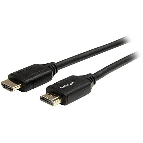 StarTech.com 1m 3 ft 프리미엄 고속 HDMI 케이블 with 랜포트 - 4K 60Hz - 프리미엄 인증된 HDMI 케이블 - HDMI 2.0-30AWG (HDMM1MP)