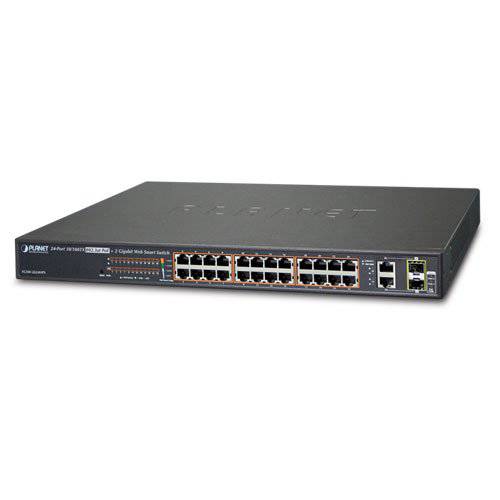FGSW-2624HPS 24-Port 10/ 100TX 802.3at PoE+ 2-Port 기가비트 TP/ SFP Combo Web 스마트 랜포트 Switch/ 220W PoE 예산