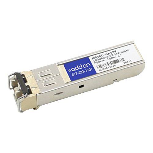 Add-On 컴퓨터 Products AddOn 5-Pack of HP J4858C 호환가능한 TAA Compliant 1000Base-SX SFP 트랜시버 (MMF, 850nm, 550m, LC)