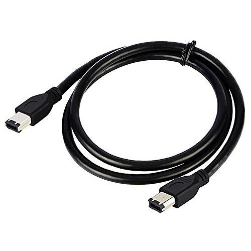 zdyCGTime 5FT 6 핀 to 6 핀 Firewire DV iLink Male to Male IEEE 1394 Cable(Black)