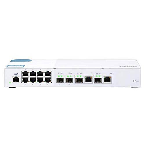QNAP QSW-M408-2C 10GbE Managed Switch, with 2-Port 10GbE SFP+/ RJ45 Combo, 2-Port 10GbE SFP+, 2-Port 10GbE Base-T (RJ45) and 8-Port 기가비트