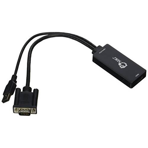 SIIG CE-VG0U11-S1 휴대용 VGA and USB 오디오 to 비디오 컨버터, 블랙