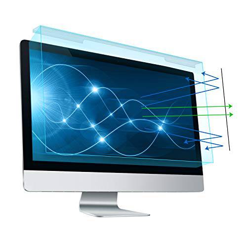 MOSISO 컴퓨터 스크린 필터 호환가능한 with iMac 27 inch 데스크탑 PC 모니터 Panel,  블루라이트 차단 화면보호필름, 액정보호필름 Anti 글레어 눈 프로텍트 필터 필름 (25.94 x15.59 Inch/ LxW)