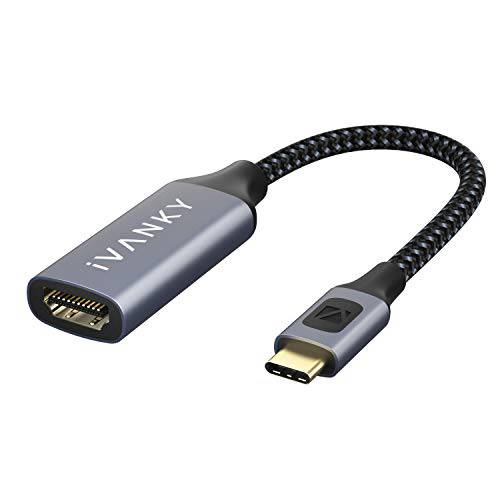 USB-C to HDMI 어댑터, iVANKY 4K@60Hz USB Type-C to HDMI 어댑터, 썬더볼트 3 케이블, 호환가능한 with 맥북 프로, Air, 아이패드 프로, 구글 Chromebook Pixel, 마이크로소프트 서피스 북 2/  서피스 고, and More