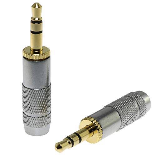 E-outstanding 3.5mm Male Plug 2 PCS 3 기둥 3.5mm Male 헤드폰,헤드셋 Jack 스테레오 오디오 납땜,솔더링 어댑터 Gold-Plated 황동 커넥터