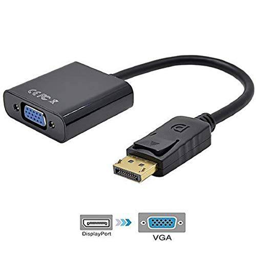 DisplayPort,DP (DP) to VGA 어댑터,  금도금 컨버터, 블랙