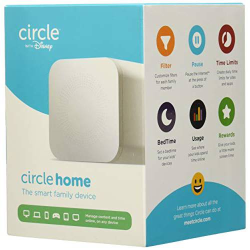 Circle 홈 플러스 (2nd gen) | 부모님용 컨트롤S - Internet&  휴대용 디바이스 | works 온 와이파이,  안드로이드& iOS 디바이스 | 컨트롤 앱, Set 스크린 시간 Limits,  보호&  필터 콘텐츠