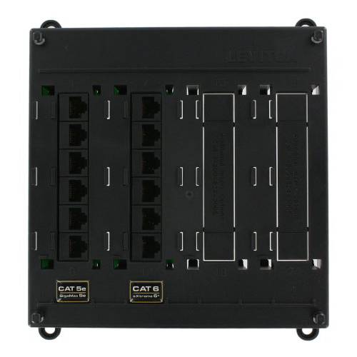 Leviton 476TM-652 트위스트철사 and 마운트 패치 Panel, 6 고양이 5e ports and 6 고양이 6 ports