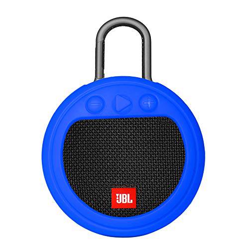 Zaracle  플렉시블 Protective 케이스 실리콘 Carrying 케이스 커버 for JBL Clip 3 방수, 워터푸르프 휴대용 블루투스 스피커 (블루)