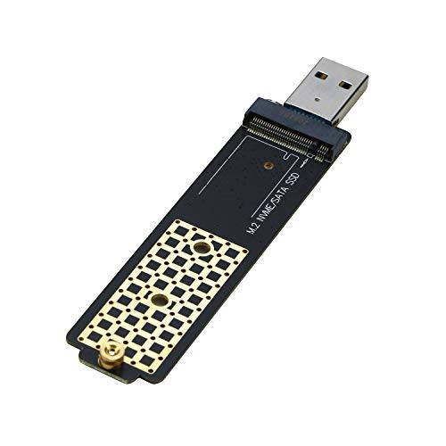 RIITOP M.2 to USB 어댑터, M2 SSD to USB 3.0 카드 리더,리더기 호환가능한 with Both NVMe (PCI-e)& B+ M 키 (SATA) SSD