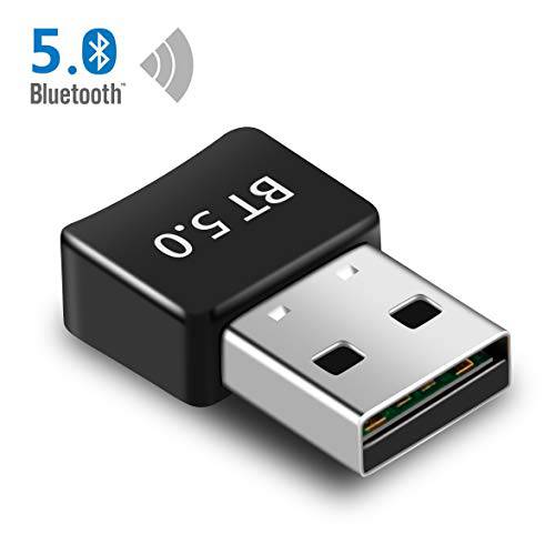 Xosido  블루투스 어댑터 for PC, USB 블루투스 5.0 동글 for PC 노트북 지지,보호 윈도우 10/ 8.1/ 8/ 7/ XP/ Vista, wiless 전송 for 컴퓨터 지지,보호 to Connect 헤드폰,헤드셋, 마우스, 키보드,