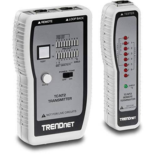 TRENDnet  네트워크 케이블 테스터,tester, Tests 랜포트/ USB& BNC Cables, Accurately 테스트 핀 Configurations up to 300M (984 ft), TC-NT2
