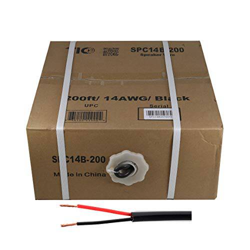 TIC SPC14B-200 14 AWG 아웃도어 스피커 200 Feet 와이어 Rated for 아웃도어 다이렉트 Burial and in-Wall Installation 스피커 케이블 산소 프리 Copper UL CL3