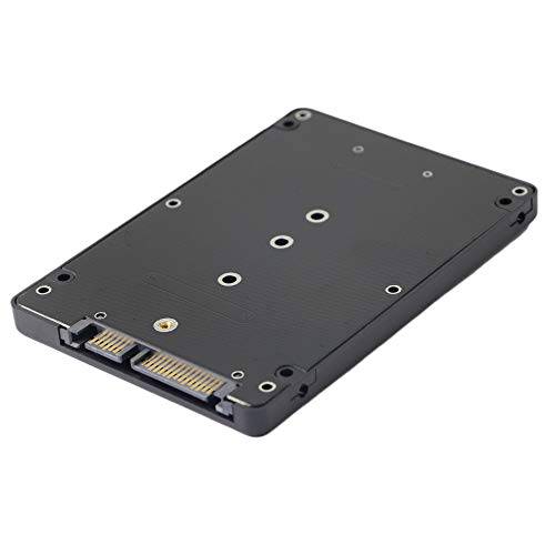 m.2 to sata 어댑터, M.2 (NGFF) SSD to 2.5inch SATA III 어댑터 B& M 키 SATA 추출 NGFF SSD 컨버터, 변환기 to 2.5 Inch SATA 3.0 카드- Up to 6 Gbps - with 7mm 케이스 지지,보호 2230 2242 2260 2280 하드디스크