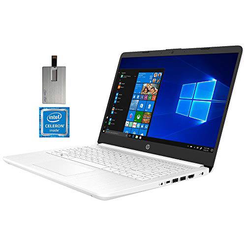 2020 HP  스트림 14 HD 노트북 컴퓨터, Intel Celeron N4020 Processor, 4GB Ram, 64GB eMMC, HD 오디오, HD 웹캠, Intel UHD 그래픽 600, 1 Year 사무실,오피스, Win 10 S, 화이트, 128GB SnowBell USB 카드