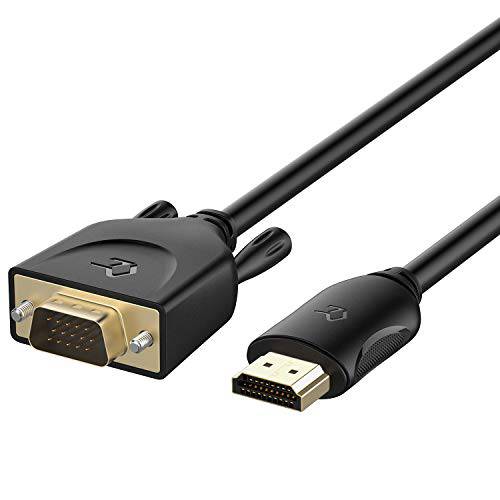 Rankie HDMI to VGA (Male to Male) 케이블, 호환가능한 컴퓨터, 데스크탑, 노트북, PC, 모니터, 프로젝터, HDTV and More, 6 Feet