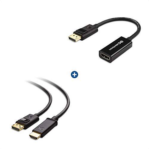 Cable Matters DisplayPort,DP, DP to HDMI 어댑터 (Not USB 포트 on 컴퓨터)& 6 Foot 단방향 DisplayPort,DP, DP to HDMI 어댑터 케이블
