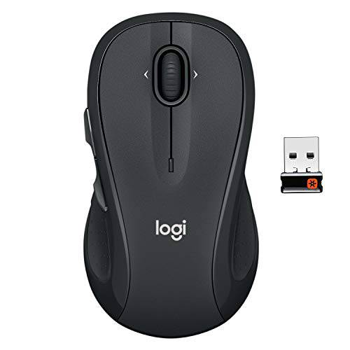 Logitech M510 무선 컴퓨터 마우스 PC USB 통합 블루투스리시버 - 흑연