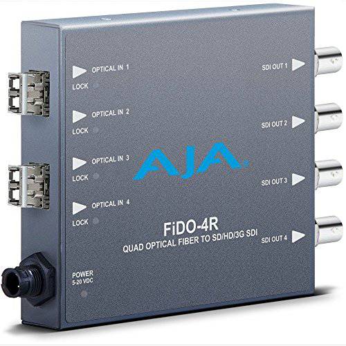 Aja FIDO 쿼드 채널 LC 파이버 to 3G-SDI 미니 컨버터, 변환기