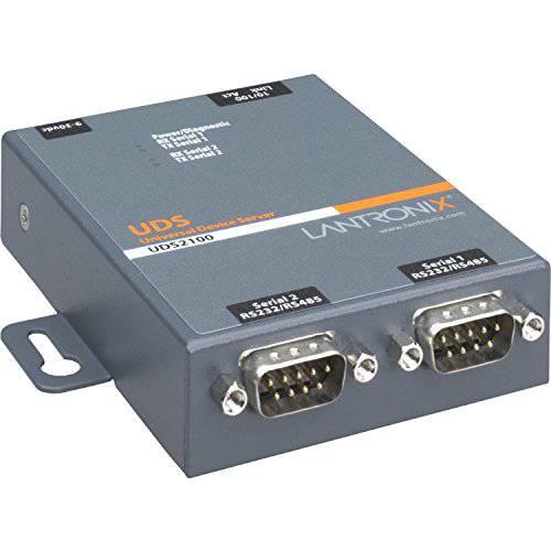 Lantronix 2 포트 Serial (RS232/ RS422/ RS485) to IP 이더넷 디바이스 서버 - US USA 110 VAC