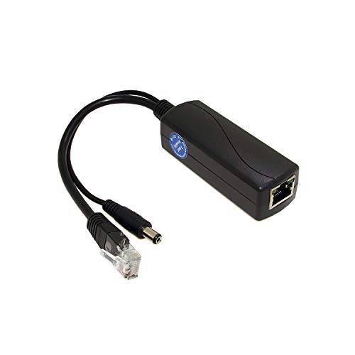 기가비트 PoE 분배기 12V 2A 출력 IEEE 802.3af/ at 스탠다드 Compliant 10, 100, 1000Mbps 파워 Over 이더넷 분배기 어댑터  보안카메라, CCTV CCTV 감시 5.5x2.1mm DC 플러그 Cable(PS5712TG)