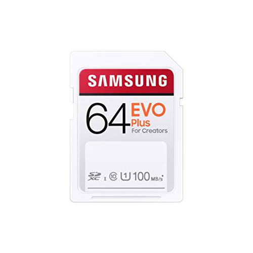 SAMSUNG EVO 플러스 SDXC 풀 사이즈 SD 카드 64GB (MB SC64H), MB-SC64H/ AM