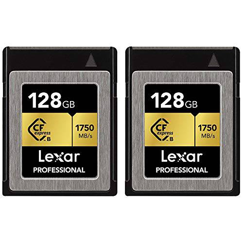 Lexar LCFX10-128CRBNA 128GB 프로페셔널 CFexpress CFX 타입 B 메모리 카드 2 팩