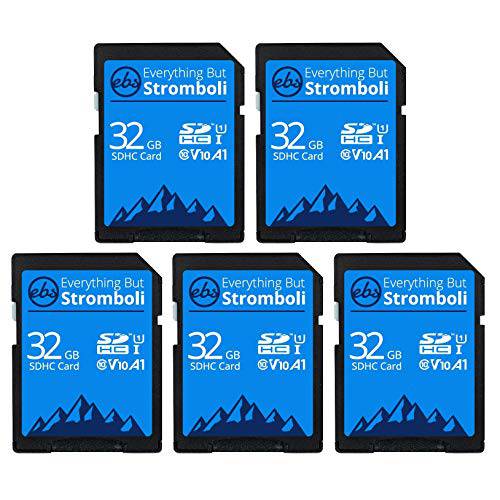 Everything But Stromboli 32GB SD 카드 (5 팩) 스피드 Class 10 UHS-1 32G SDHC 메모리 카드 호환가능한 카메라, 컴퓨터, 트레일 캠, 비디오 캠코더
