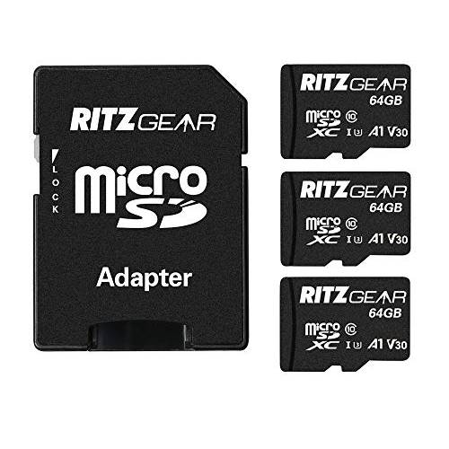 Ritz Gear  익스트림 프로 Class 10 V30 A1 U3 UHS1 MicroSDXC 64GB 메모리 카드 (3-Pack)
