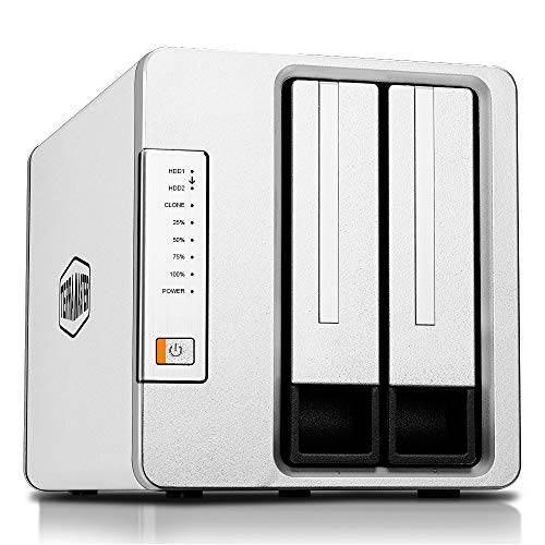TerraMaster D2 Clone SSD/ 하드디스크 복사기, USB3.1 (5Gbps) 타입 C 2Bay SATA 외장 하드디스크 인클로저 (디스크없음)