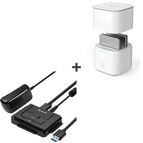 번들,묶음 Alxum USB 3.0 to IDE SATA 컨버터, 변환기 and Alxum 2.5 인치 SATA 듀얼 베이 탈부착 스테이션