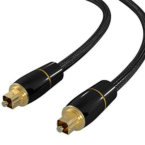 디지털 광학 오디오 케이블 토스링크 Cable(3.3 Feet)-[Flawless 오디오, Ultra-Durable] 홈 시어터 파이버 Optic 사운드 바, TV, PS, 엑스박스, 삼성