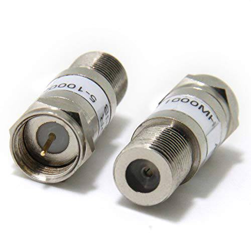 Ancable F-Type in-Line 동축 케이블 TV 신호 Attenuator 6 dB 2-Pack