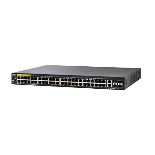 Cisco SF350-48MP Managed 스위치 48 10/ 100 포트 플러스 740W PoE, 4 기가비트 이더넷 (GbE) 콤보 SFP, 리미티드 라이프타임 프로텍트 (SF350-48MP-K9-NA)