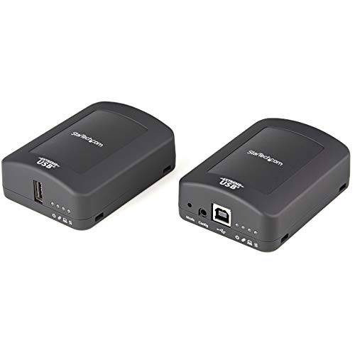 StarTech .com USB 2.0 확장기 Over Cat5e/ Cat6 케이블 (RJ45) - Locally or Remotely 전원 산업용 메탈 USB 확장기 어댑터 키트 w/ ESD 프로텍트 - 330ft/ 100m - 480 Mbps (USB2001EXT2PNA)