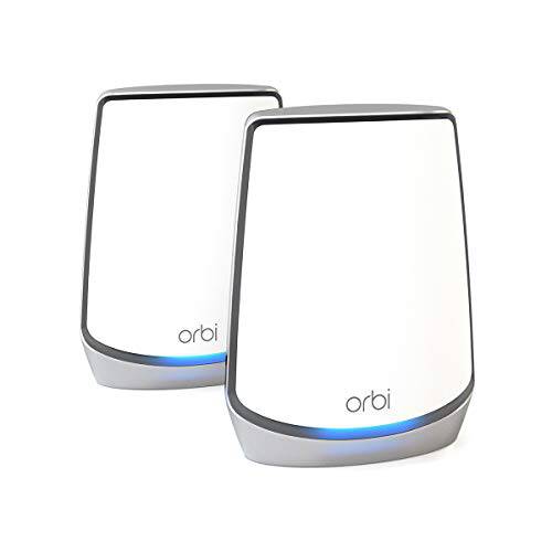 NETGEAR Orbi Whole 홈 Tri-Band 매쉬 Wi-Fi 6 시스템 (RBK852)  라우터 1 위성 확장기 | 커버리지 Up to 5, 000 Sq Ft and 60+  디바이스 | 11AX 매쉬 AX6000 Wi-Fi (up to 6Gbps)