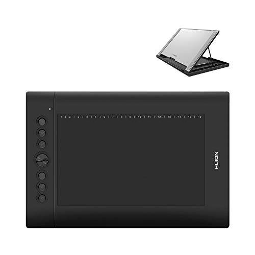 휴이온 H610 프로 V2 그래픽 드로잉 태블릿, 태블릿PC 안드로이드 지원 펜 태블릿, 태블릿PC and 휴이온 ST300 조절가능 드로잉 태블릿, 태블릿PC 스탠드