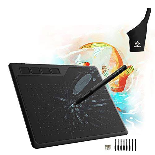 GAOMON S620 펜 태블릿, 태블릿PC& 1-Finger 장갑- 그래픽 드로잉 태블릿, 태블릿PC 디지털 드로잉/ 2D 3D 애니메이션/ Annotating Signing/ 온라인 Tutoring